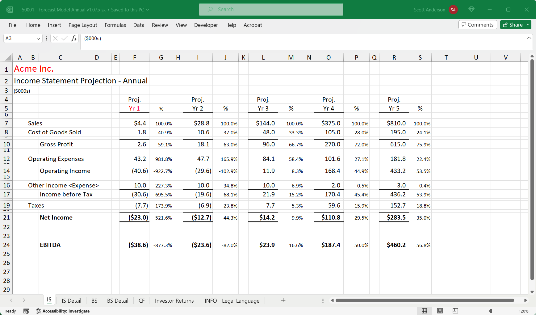50001 IS Excel ScreenShot v1.07 M50001 IS Tab