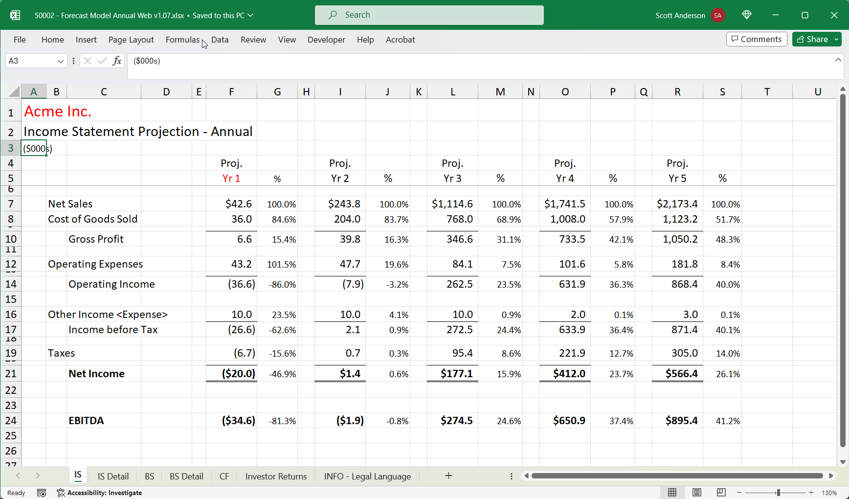 50002 IS Excel ScreenShot v1.07 M50002 IS Tab