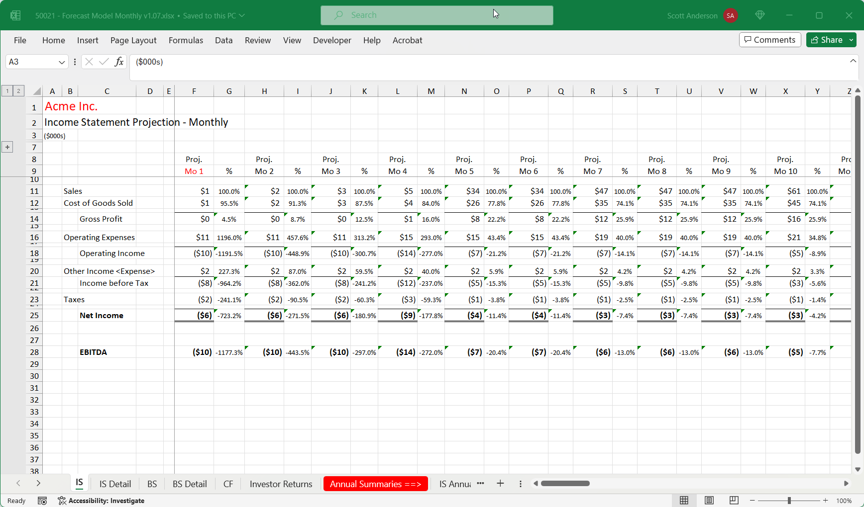 50021 IS Excel ScreenShot v1.07 M50021 IS Tab