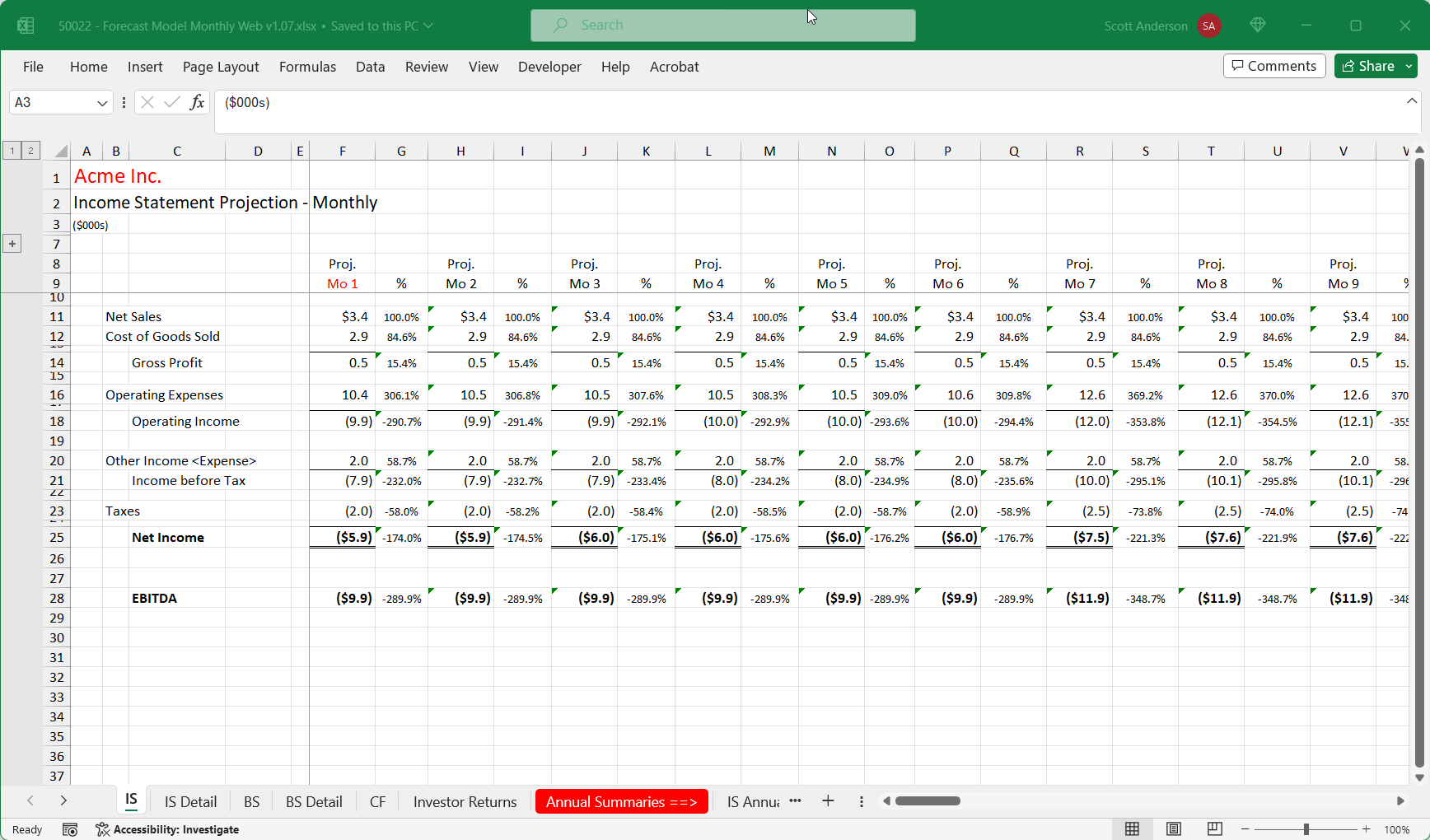 50022 IS Excel ScreenShot v1.07 M50022 IS Tab